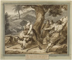 Telemachus Battles the Lion (from The Adventures of Telemachus, Book 2)