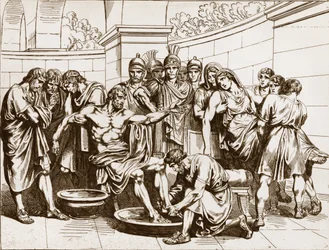 Death of Seneca, engraving by Bartolomeo Pinelli