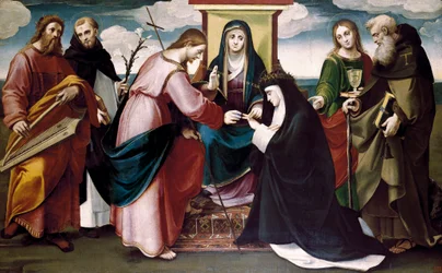 The Mystical Wedding of Saint Catherine of Siena with Christ and the Saints