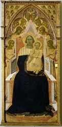 Madonna and Child Enthroned, Surrounded by Angels