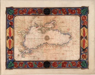 Map of the Black Sea Including Part of Present-Day Romania, Bulgaria, Turkey, Ukraine, and Russia