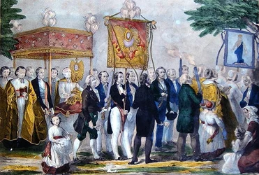 Procession of the Confrerie du Tres Saint Sacrament, Early 19th Century