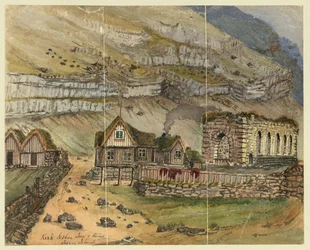 Kirk G. Boe Inn & ruins, Faroe Island