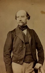 Portrait of Eugène-Emmanuel-Amaury Pineu-Duval, known as Amaury-Duval, French painter; carte de visite