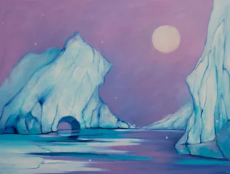 Moonlit Iceberg Arch