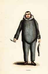 Inuit man of the Mackenzie River, Yukon, Canada