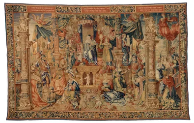 Tapestry, Faith Welcoming the Heroes of Antiquity