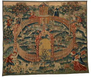 Tapestry, Park au Cerfs, Made in Tournai, Belgium, c.1500