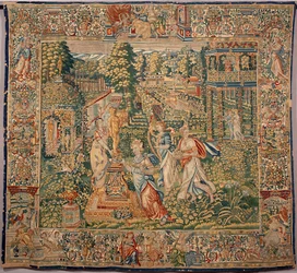 The Gifts of Pomona, Nymph of Fruits (Tapestry, 16th century, Brussels)