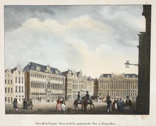 View of the Grand Place and the King