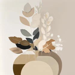 Abstract Botanical Vase