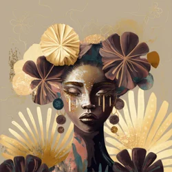 Floral Gold Goddess