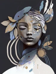 Serene Botanical Portrait