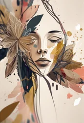 Serene Floral Portrait