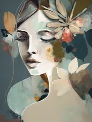 Serene Floral Woman