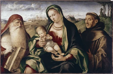Madonna with Child Between Saints Jerome and Francis