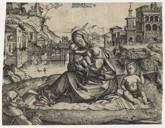 The Holy Family with the Infant Saint John in a Landscape