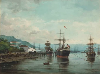 Port of Santos, SP (viewed from the left), 1890