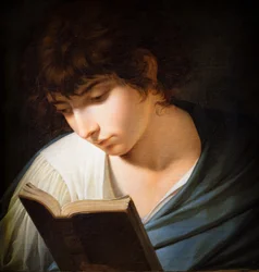 Young man reading Homer