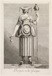 Masquerade in the Greek Style: Shepherdess in the Greek Style (Plate 4)