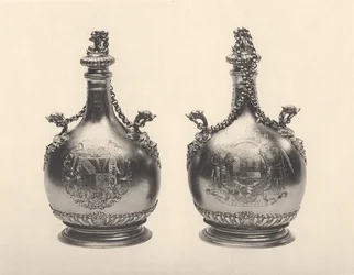 Pair of William III Pilgrim Flasks, c.1690
