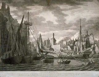 View of the Ratcliffe Area, London, Showing the Ruins After the Fire of 23 July, 1794
