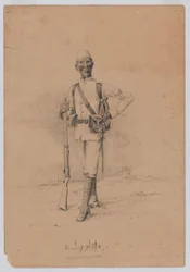 A soldier of the 10th Sudanese Battalion, c.1889