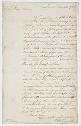 Autograph letter to Mrs. Ann Penn, London, 20th November 1766