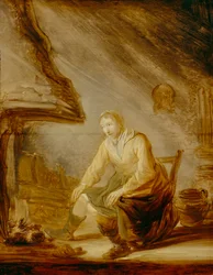 Woman before a Fire