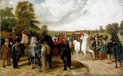 The Horse Fair, Southborough Common, after a painting by John Frederick Herring Snr.
