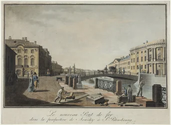 View of the Green Bridge in Saint Petersburg