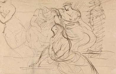 Figure Study of Women in Various Sitting and Standing Poses