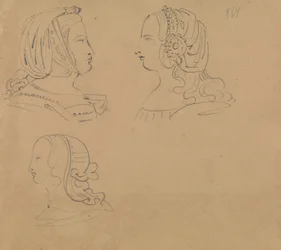 Portrait Studies of Women in Various Headdress