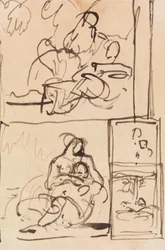 Study for Figures Sitting