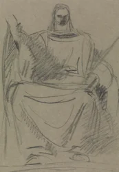 Study of a Seated Male Figure