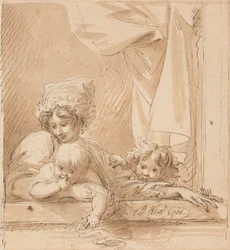 A Mother and Two Children
