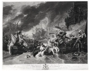 Battle of the Hague, 29th May 1692, engraved by William Woollett, 1781