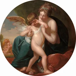 Cupid, Stung by a Bee, Is Cherished by His Mother