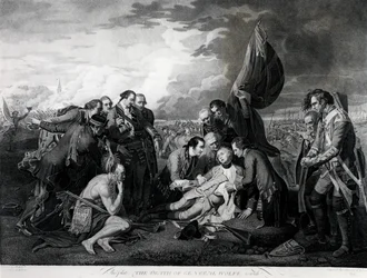 The Death of General Wolfe, engraved by Augustin Legrand