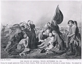 The Death of General Wolfe, September 13th, 1759, illustration from 