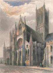Lincoln Cathedral - View of South Transept & Central Tower