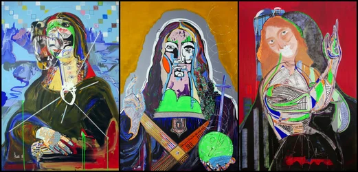 Triptych after Leonardo da Vinci, 2019