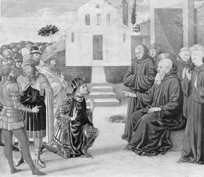 Totila before Saint Benedict