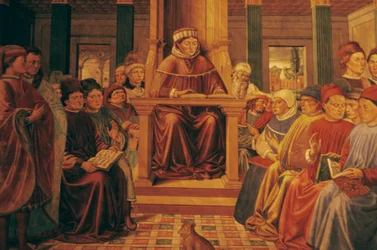 Augustine teaching rhetoric in Rome