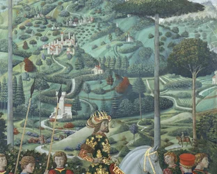 John VII Palaeologus as Balthasar, Detail from the Journey of the Magi Cycle