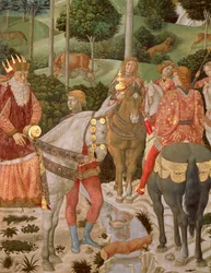Piero de Medici as Caspar, (detail) from The Procession of the Magi, c.1459-60