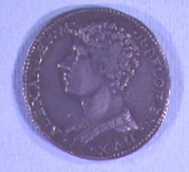 Coin Decorated With the Head of Alessandro de