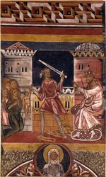 The Massacre of the Innocents by Berlinghieri, Berlinghiero (ca. 1175-1235/42). Fresco, size: 350x205, Basilica di Santo Stefano, Bologna