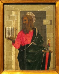 Saint Paul. Painting by Bernardino Butinone (1450-1507), Tempera on Wood. Italian Art, Renaissance. Musee Ingres, Montauban.