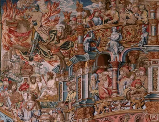 Series The Honours. Fame. Third tapestry in the series. Ca 1550.